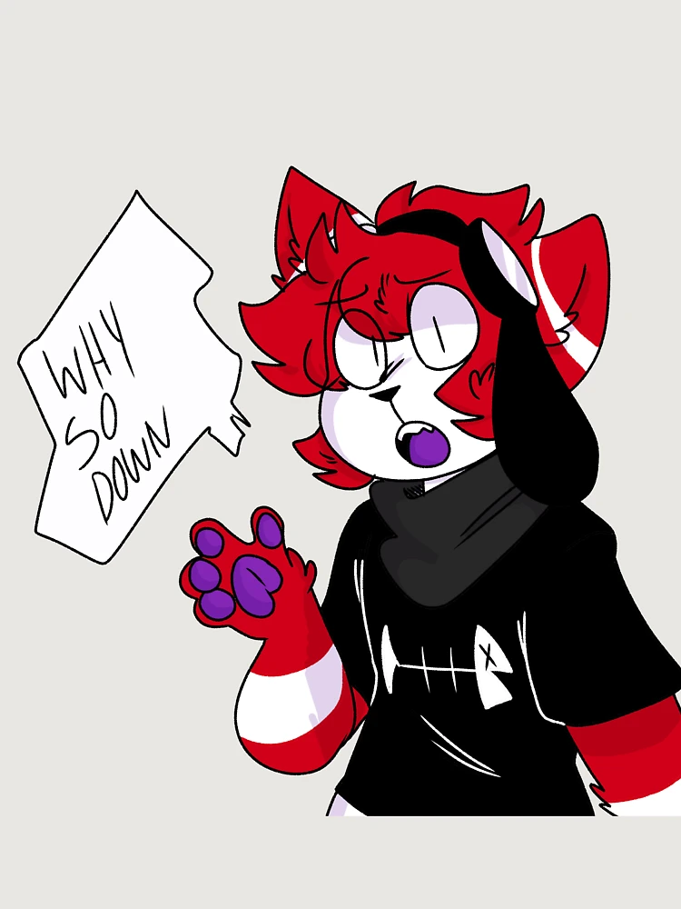 Thumbnail 6 of 6, Premium Oversized Sweatshirt, Why so down? designed and sold by RottenMeat.