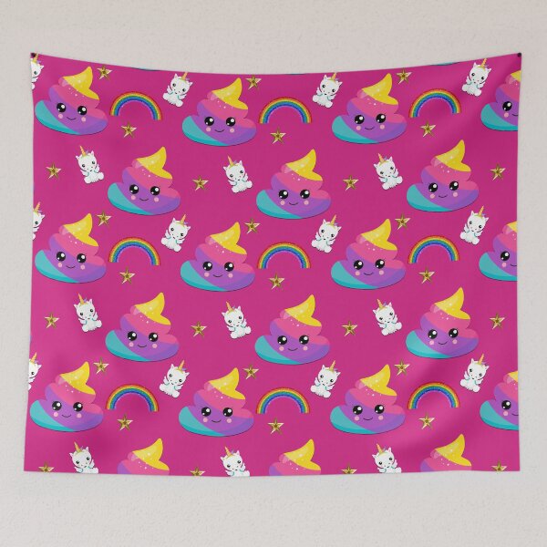 Item preview, Cute Rainbow Unicorn Poop on Pink designed and sold by GraphicAllusion.
