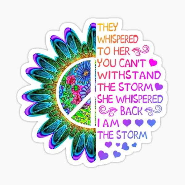 Woman Strong Girls Hippie - I'am The Storm Gift Sticker