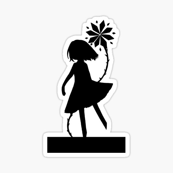 Flower Devil Silhouette Sticker