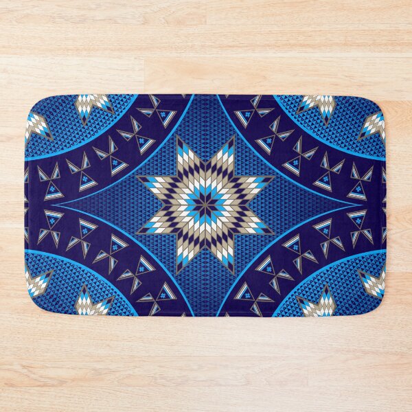 Item preview, Morning Star with Tipi's (Blue) designed and sold by MelvinWarEagle.