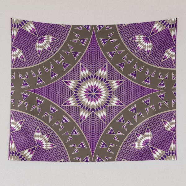 Item preview, Morning Star with Tipi's (Purple) designed and sold by MelvinWarEagle.
