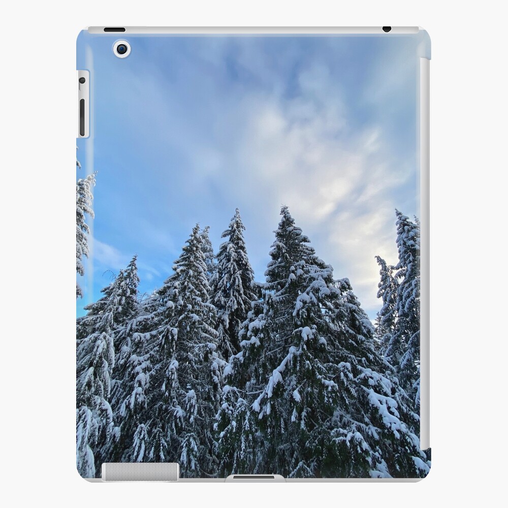 Snow Capped Evergreen Trees Ipad Case Skin By Hunterk132 Redbubble