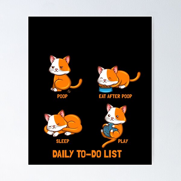 Item preview, Cat to do list designed and sold by Weilichesmag.