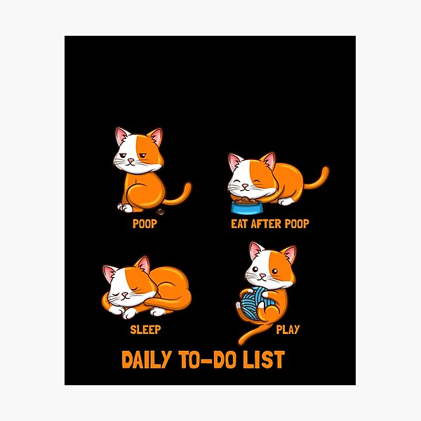 Item preview, Cat to do list designed and sold by Weilichesmag.