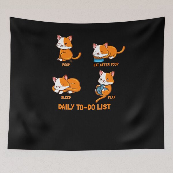 Item preview, Cat to do list designed and sold by Weilichesmag.