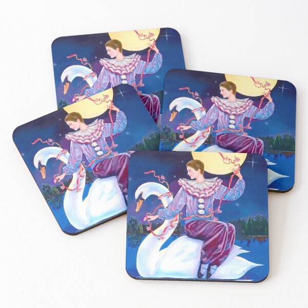 Item preview, PIERROT RIDING A SWAN designed and sold by Judy Mastrangelo.