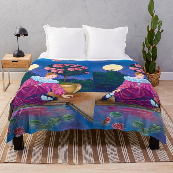 Item preview, PIERROT AT WATER LILY POND designed and sold by Judy Mastrangelo.