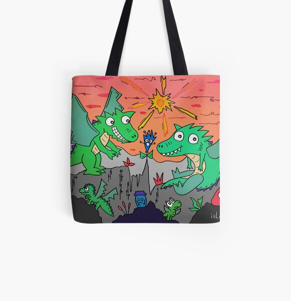 Drachenpaar Allover-Print Tote Bag
