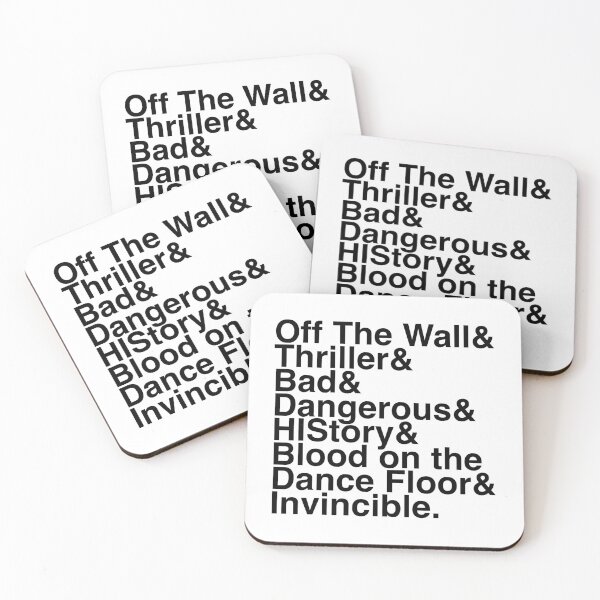 Item preview, 7 Albums in Helvetica (Black Text) designed and sold by TheMJCast.