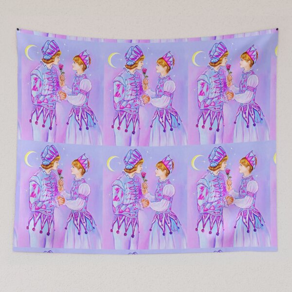 Item preview, HARLEQUIN GIVING A ROSE designed and sold by Judy Mastrangelo.