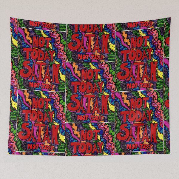 Item preview, Not Today Satan. Not today. In color designed and sold by SoulMama1970.