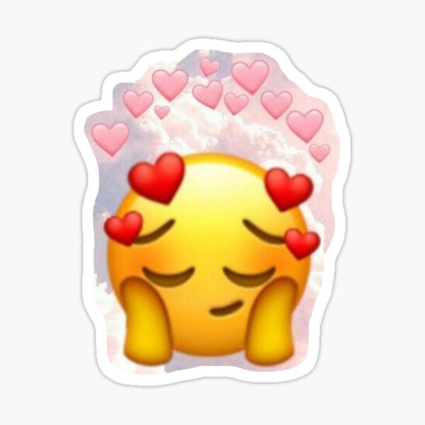 love emoji blushing Sticker