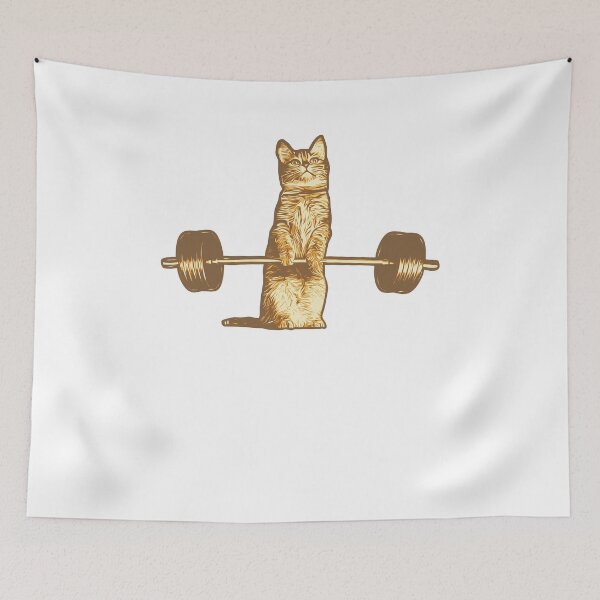 Item preview, Cat Deadlift ShirtIExercise Weightlift Bodybuilding Gym Burn designed and sold by 73Achim.