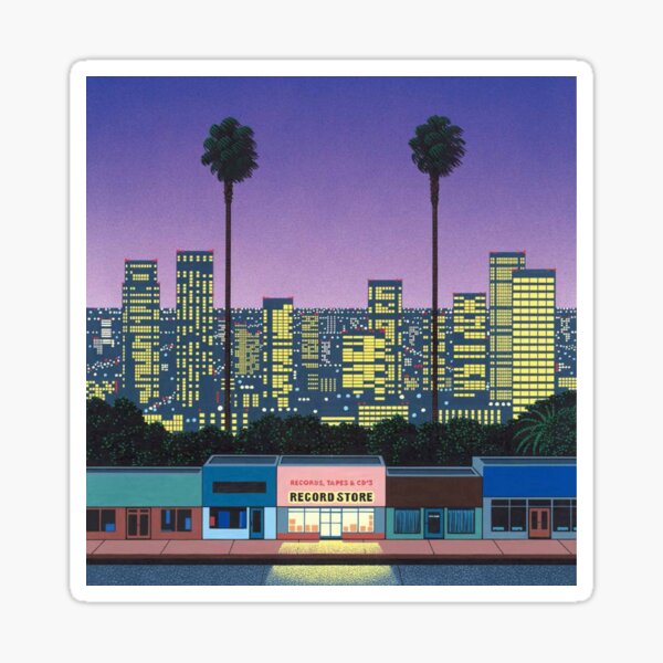 Hiroshi nagai Vaporwave esthétique Sticker