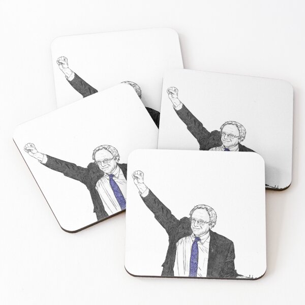 Item preview, Bernie Sanders Portrait (black, white, blue) designed and sold by oddweather.