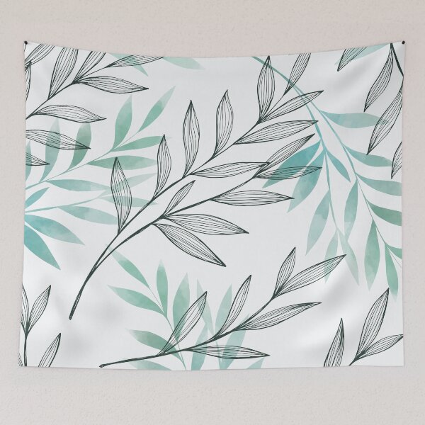 Item preview, Nature branches with blue gray leaves designed and sold by Kirill Berbetch.