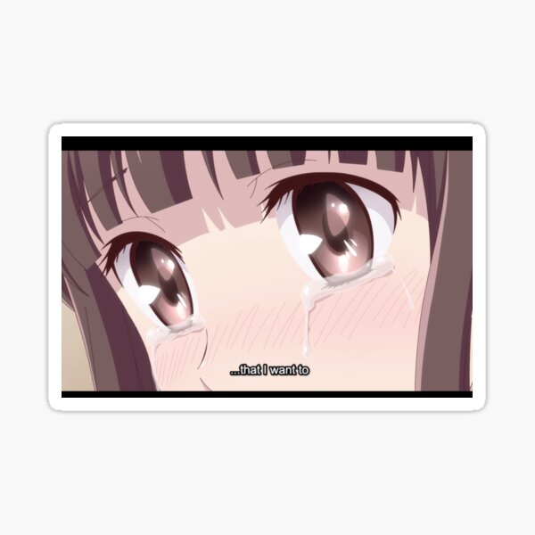 Crying Anime Girl Stickers Redbubble