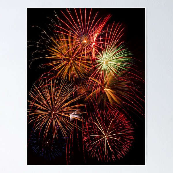 Item preview, Multiple Fireworks Blasts Paint the Night Sky designed and sold by Kenneth Keifer.