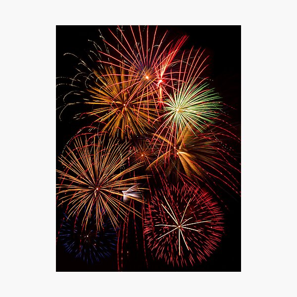 Item preview, Multiple Fireworks Blasts Paint the Night Sky designed and sold by Kenneth Keifer.