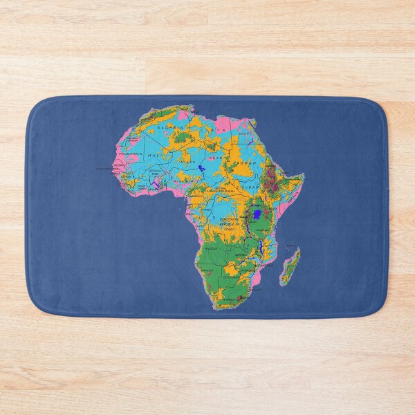 Item preview, map of Africa with relief topographic map of Africa with Country Borders and country names designed and sold by mashmosh.