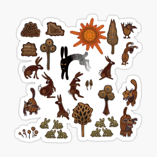 In The Beginning of the World - Watership Down Pattern Sticker