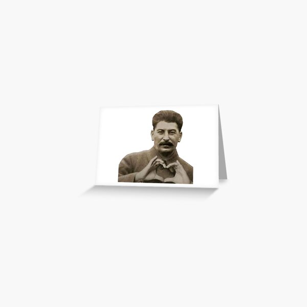 Stalin Heart Hands Greeting Card