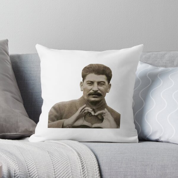 Stalin Heart Hands Throw Pillow