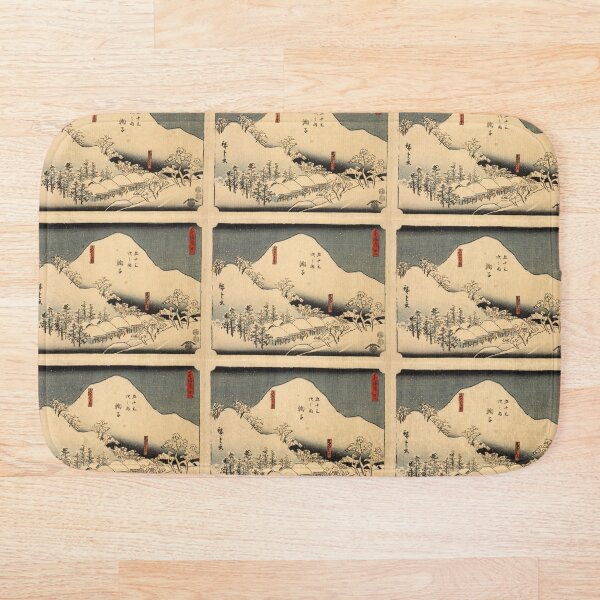 Aperçu de l'œuvre Hiroshige, Ando (1797-1858) - Montagnes enneigées - Gravure sur bois traditionnelle japonaise créée et vendue par cdmprints.