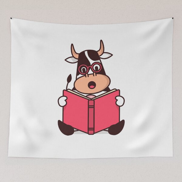 Item preview, Cow reading book designed and sold by AaaleXX.
