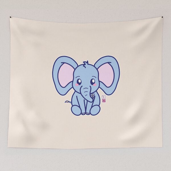 Item preview, Kawaii Elephant designed and sold by ShopAshii.