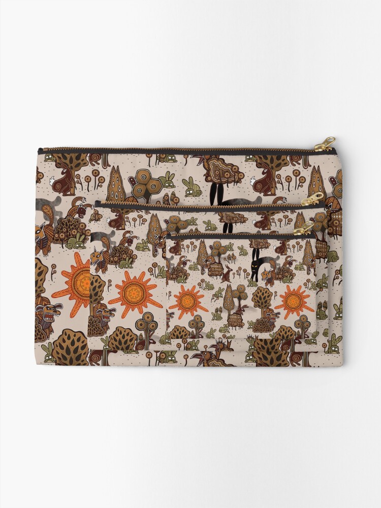 Alternate view of In The Beginning of the World - Watership Down Pattern Zipper Pouch