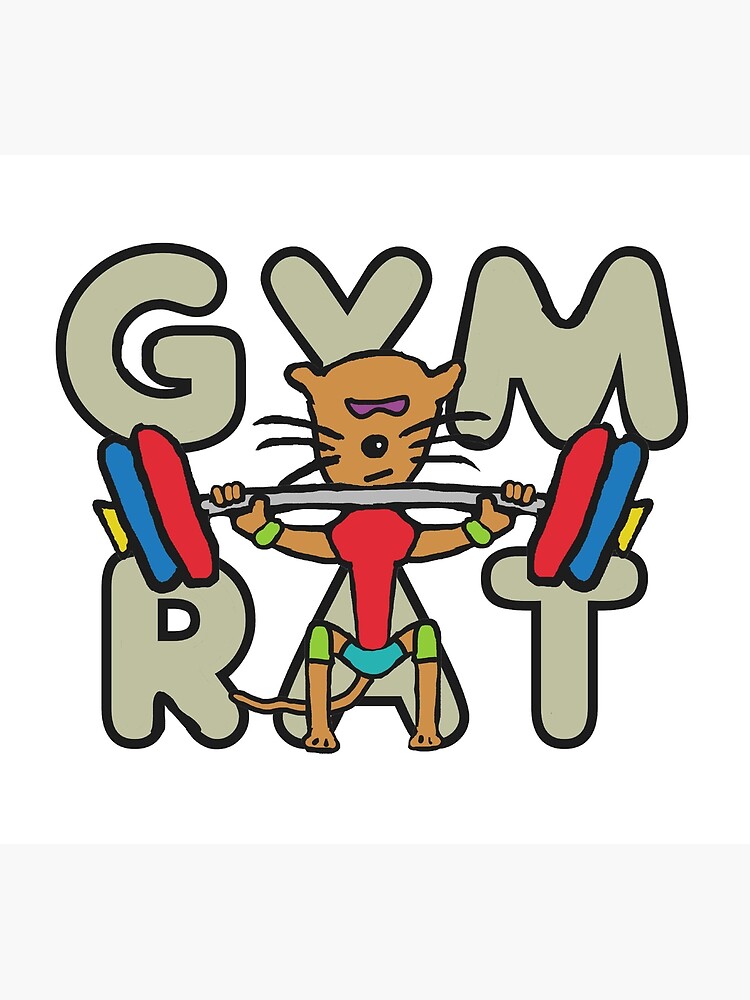 "Gym Rat Weightlifting" Art Print by MarkEwbie Redbubble