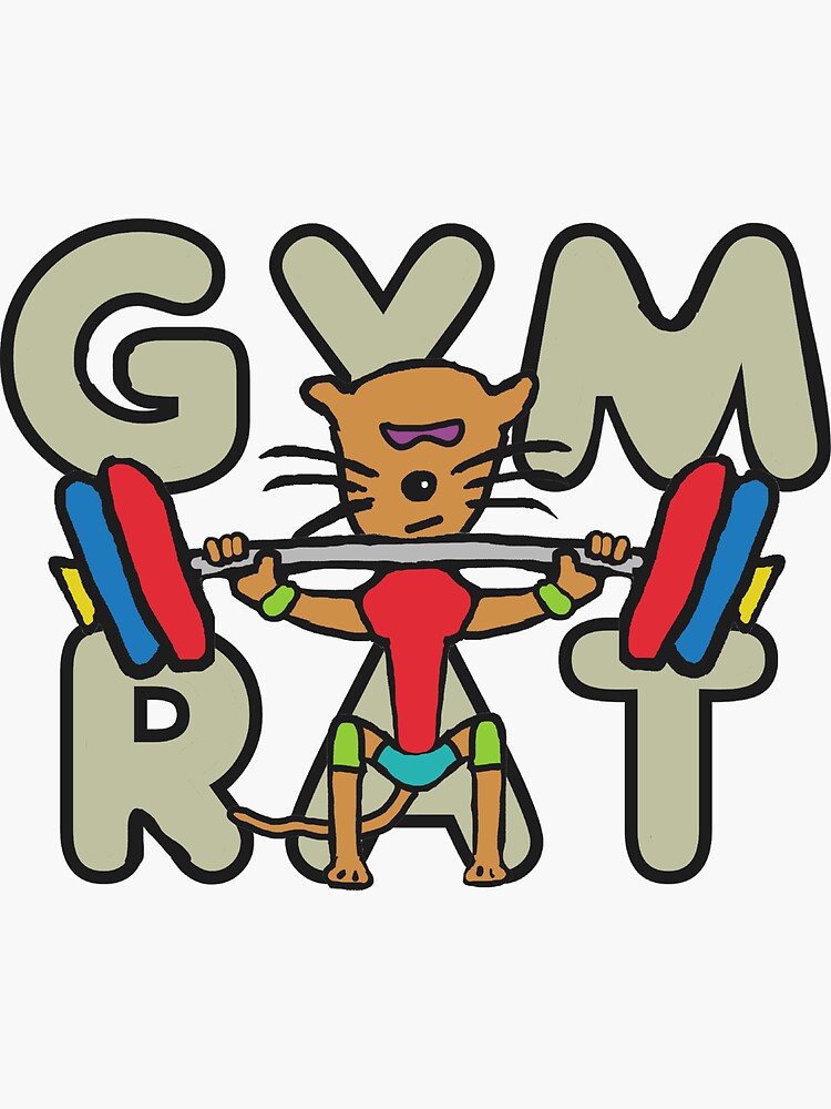 "Gym Rat Weightlifting" Sticker for Sale by MarkEwbie Redbubble