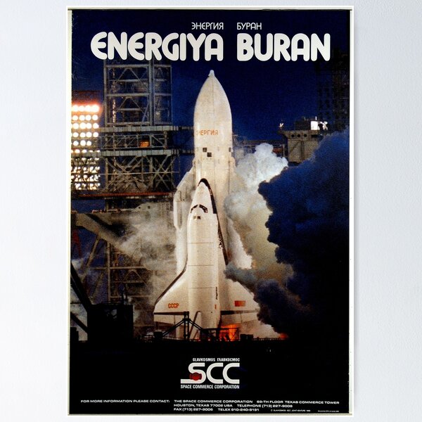 GLAVKOSMOS "Energiya Buran" 1989 Poster