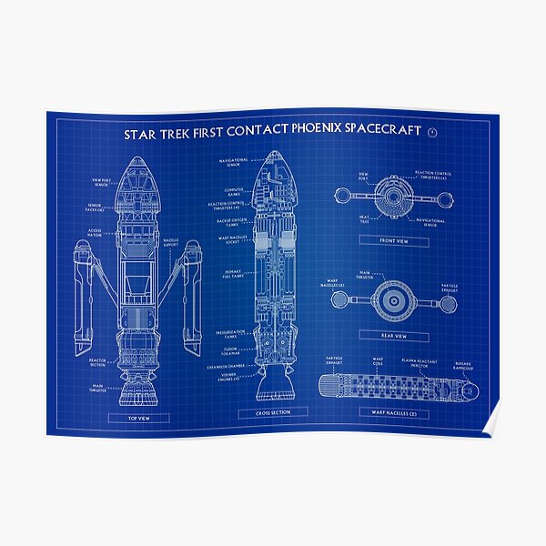 Star Trek First Contact Phoenix Spacecraft Poster