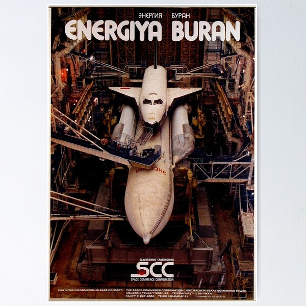 GLAVKOSMOS "Energiya Buran" 1989 Poster