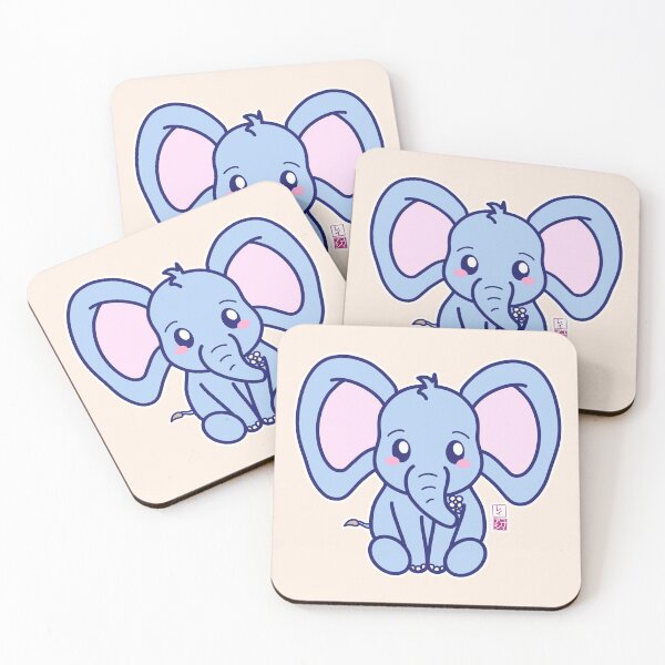 Item preview, Kawaii Elephant designed and sold by ShopAshii.