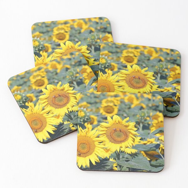 Item preview, field with sunflowers and bees in summer designed and sold by goceris.