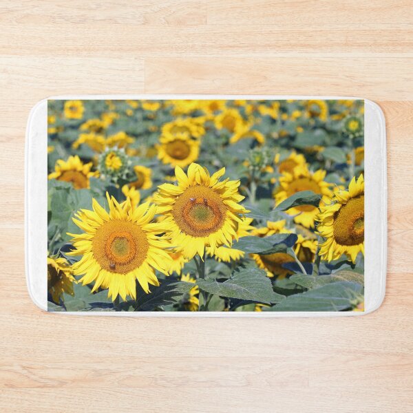 Item preview, field with sunflowers and bees in summer designed and sold by goceris.