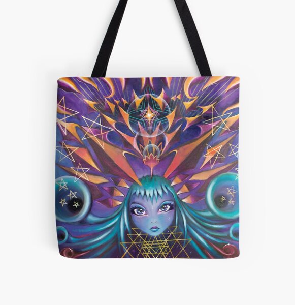 Star Burst All Over Print Tote Bag