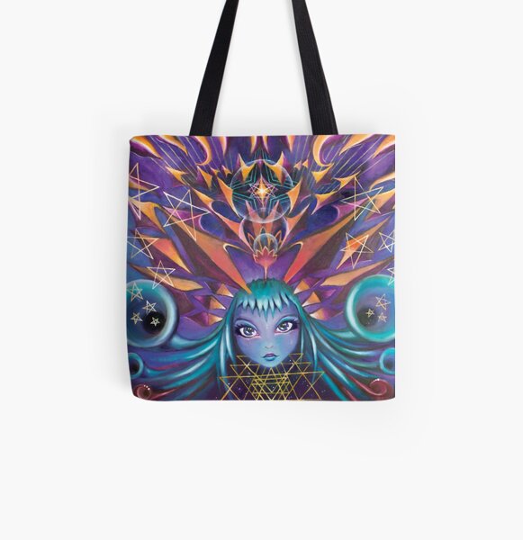 Star Burst All Over Print Tote Bag