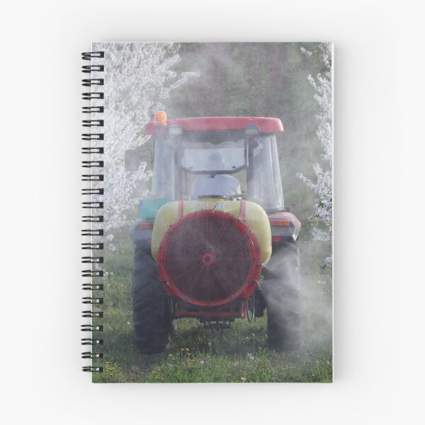 Item preview, tractor sprays insecticide in cherry orchard in spring  agriculture designed and sold by goceris.