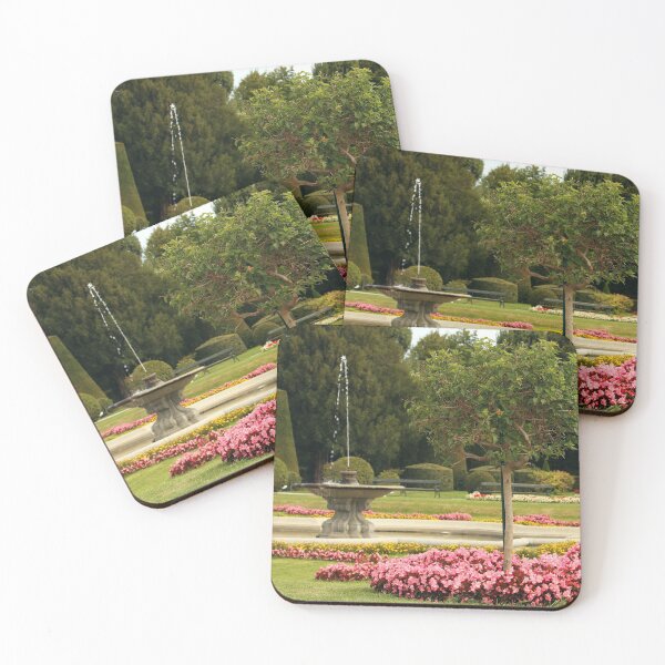 Item preview, beautiful garden with flowers trees and fountain spring season designed and sold by goceris.