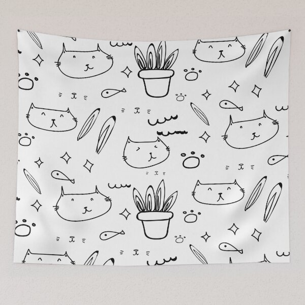 Item preview, Cute cat doodles designed and sold by durkstars.
