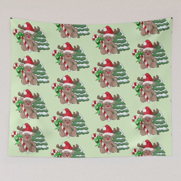 Item preview, Moose with candy cane designed and sold by Blumchen.