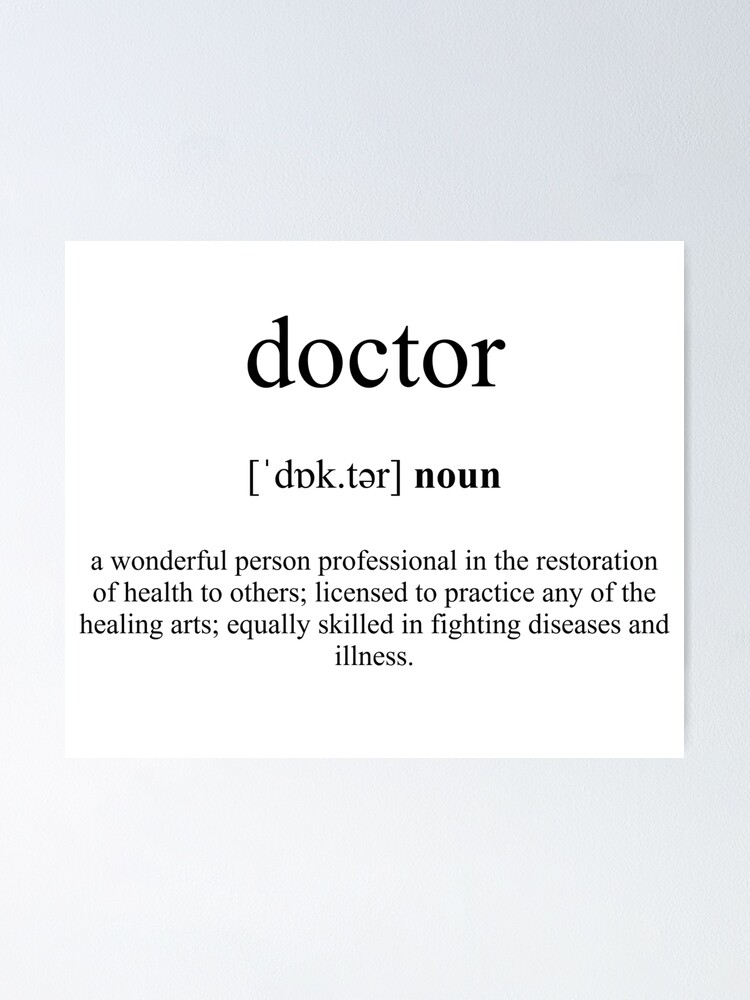 doctor-definition-dictionary-collection-poster-by-designschmiede