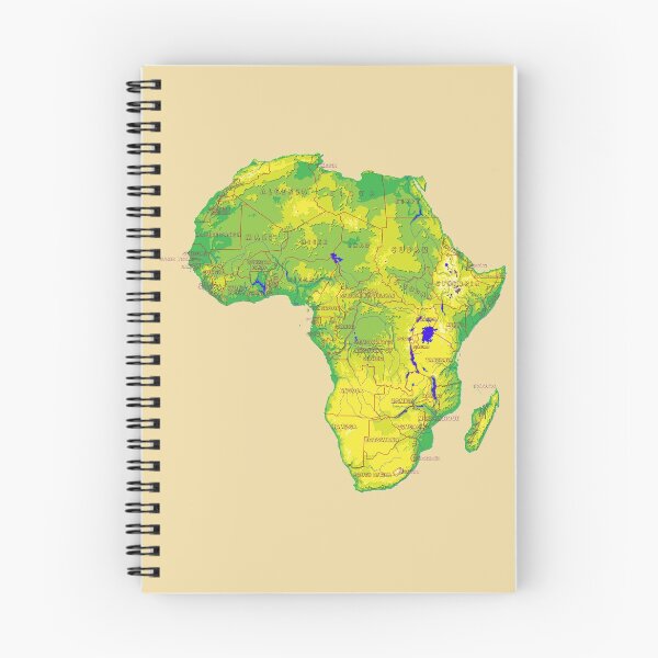 Item preview, map of Africa with relief topographic map of Africa with Major Lakes & Rivers Country Borders and Country names designed and sold by mashmosh.