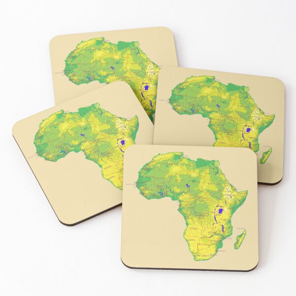 Item preview, map of Africa with relief topographic map of Africa with Major Lakes & Rivers Country Borders and Country names designed and sold by mashmosh.