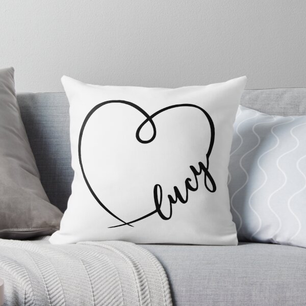 Pillow with name LUCY Motif Favourite Person